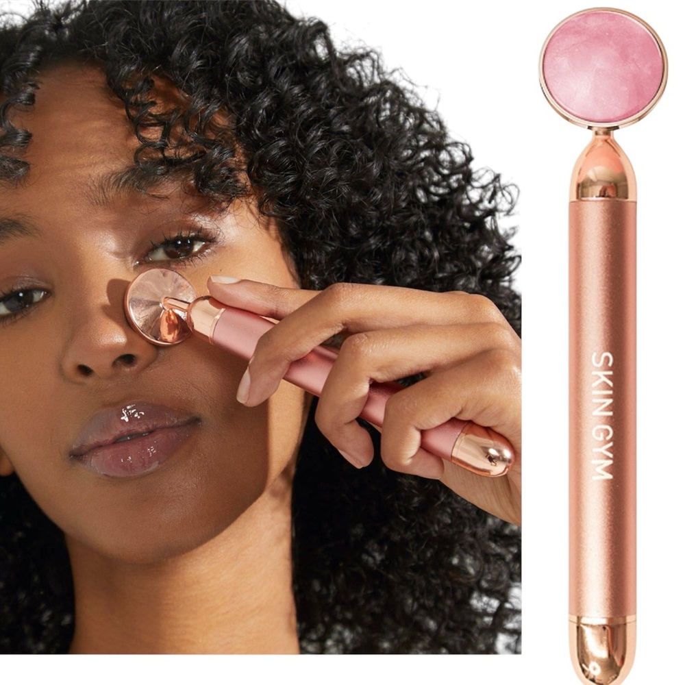 Skin Gym's Rose Quartz Vibrating Beauty Roller
